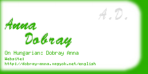 anna dobray business card